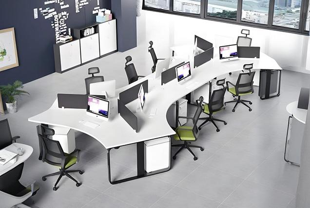 簡約現代職員桌-7